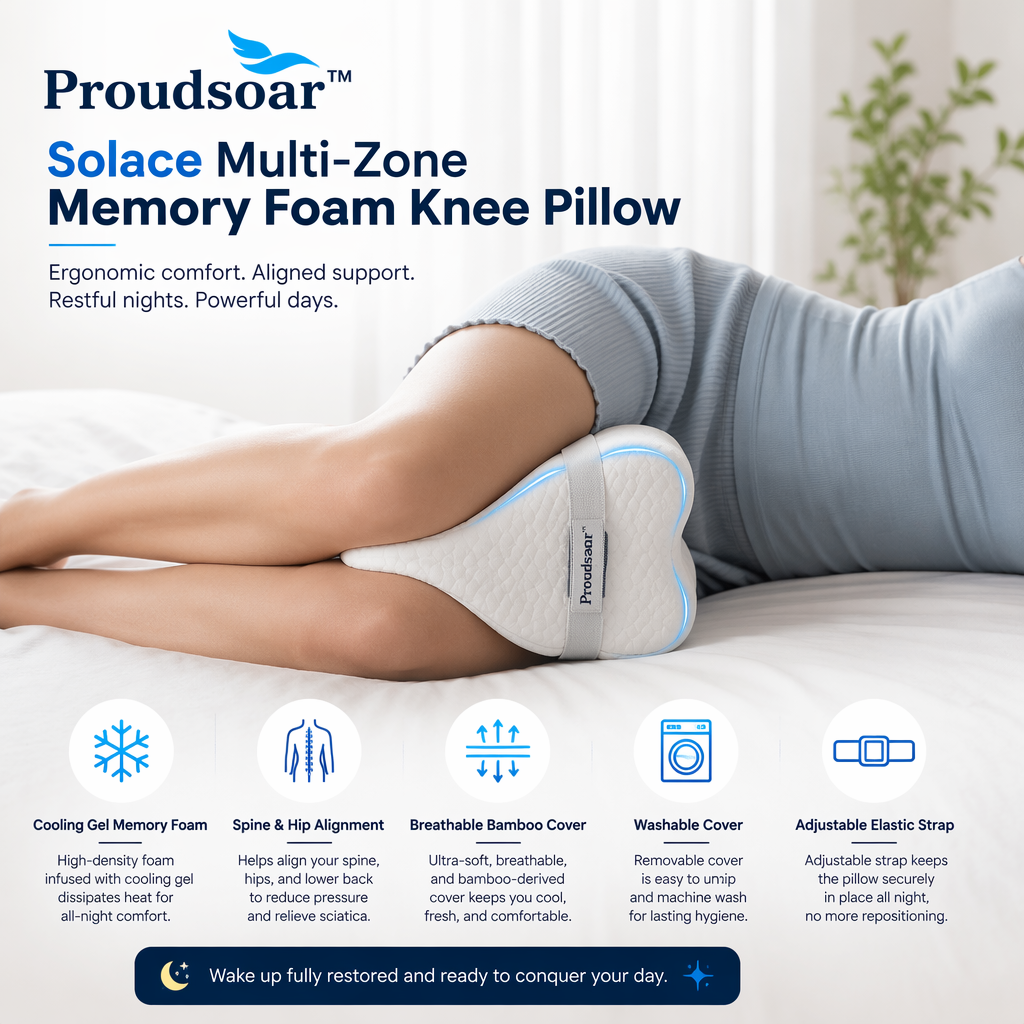 Proudsoar™ Solace Multi-Zone Memory Foam Knee Pillow