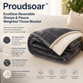 Proudsoar™ EcoGlow Reversible Sherpa &amp; Fleece Weighted Throw Blanket