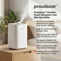 Proudsoar™ Aeroflux Smart Ultrasonic Cool Mist Humidifier for Bedrooms